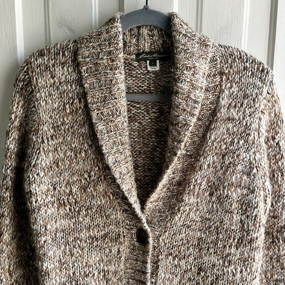 Eddie Bauer Fisherman Cardigan Sweater Wool Alpaca - Picture 3 of 8